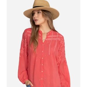 JOHNNY WAS “Helia” Blouse. Size Small. Excellent condition. Color: fruit punch.